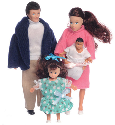 Modern Doll Family, 4pc, Brunette