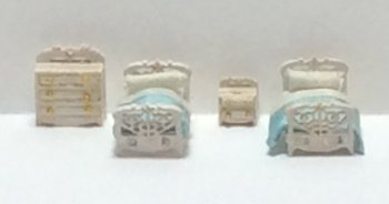 1/144" Scale Victorian Child's Bedroom Kit, 4pcs