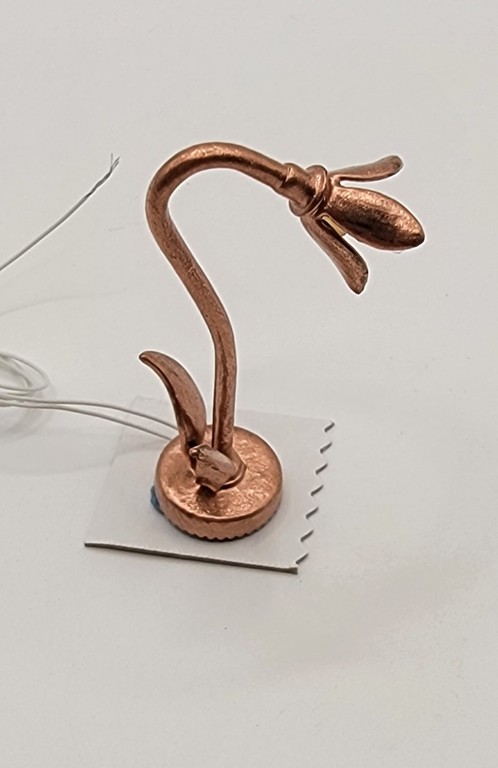 Garden Lamp, Gooseneck Flower, Copper