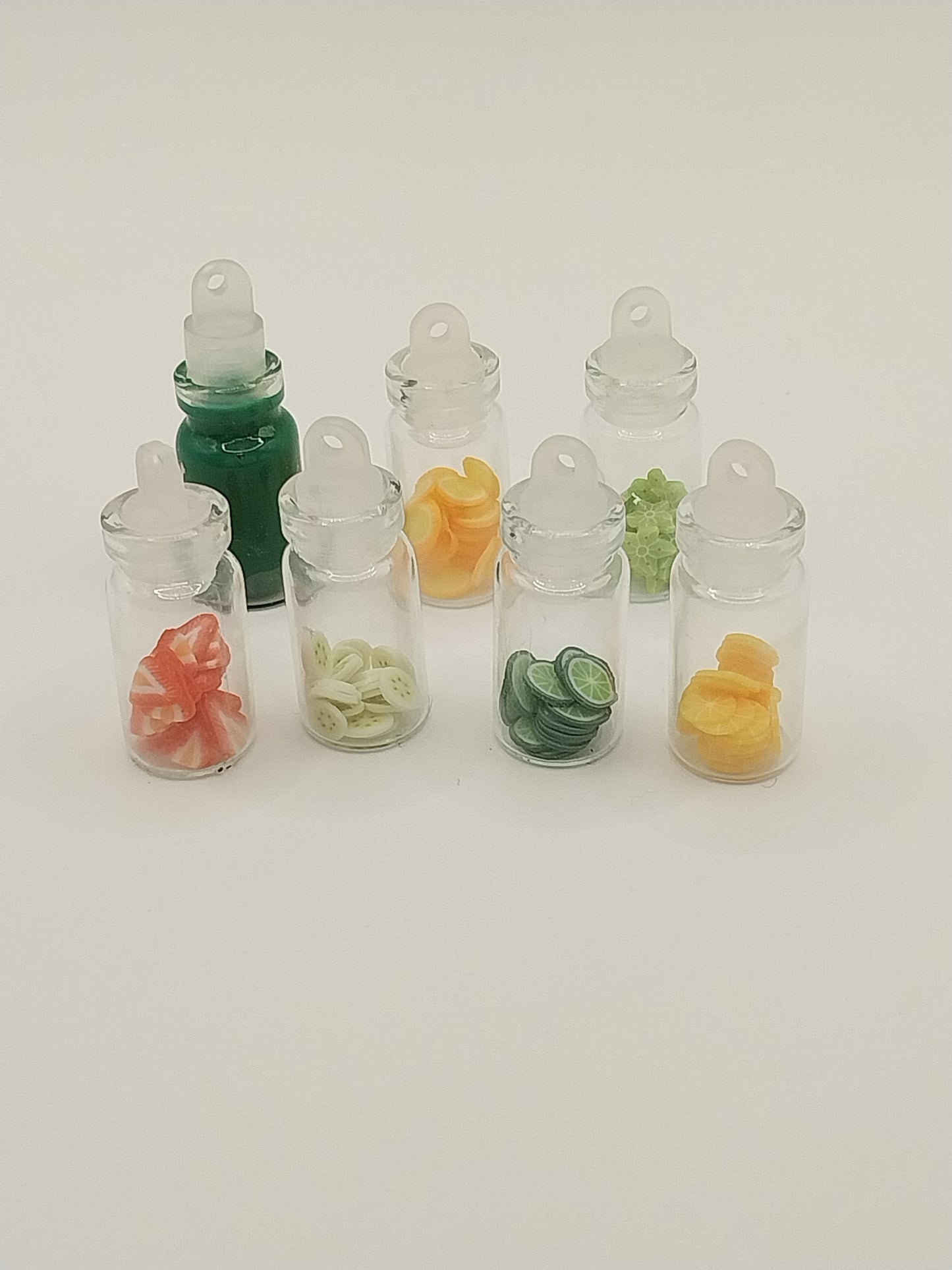Bottles Filled with Fruit, 7pc