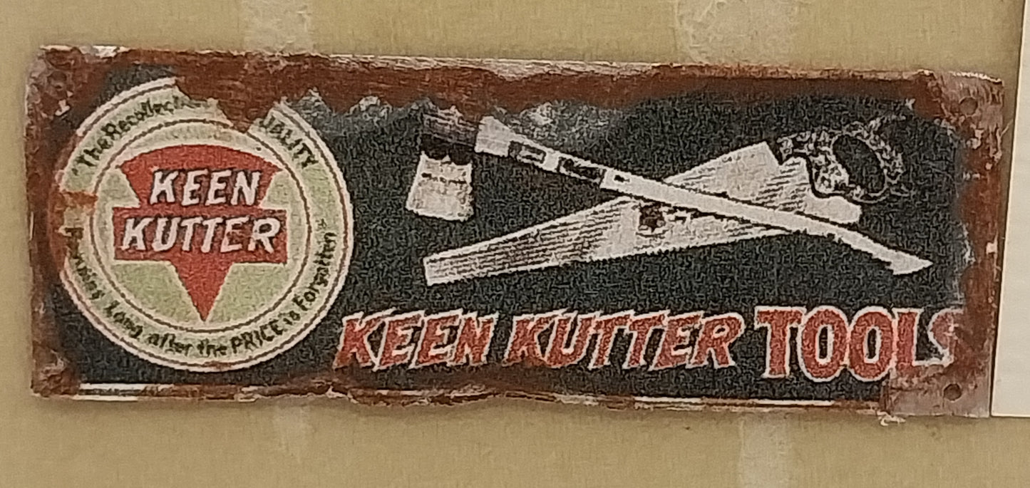 Keen Kutter Tools Sign, Rusty