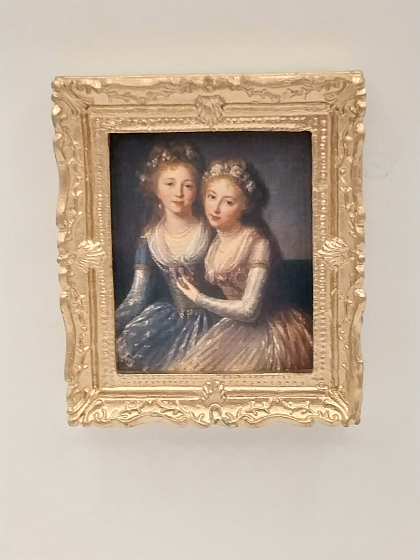 French Gold Framed Print, Sisters