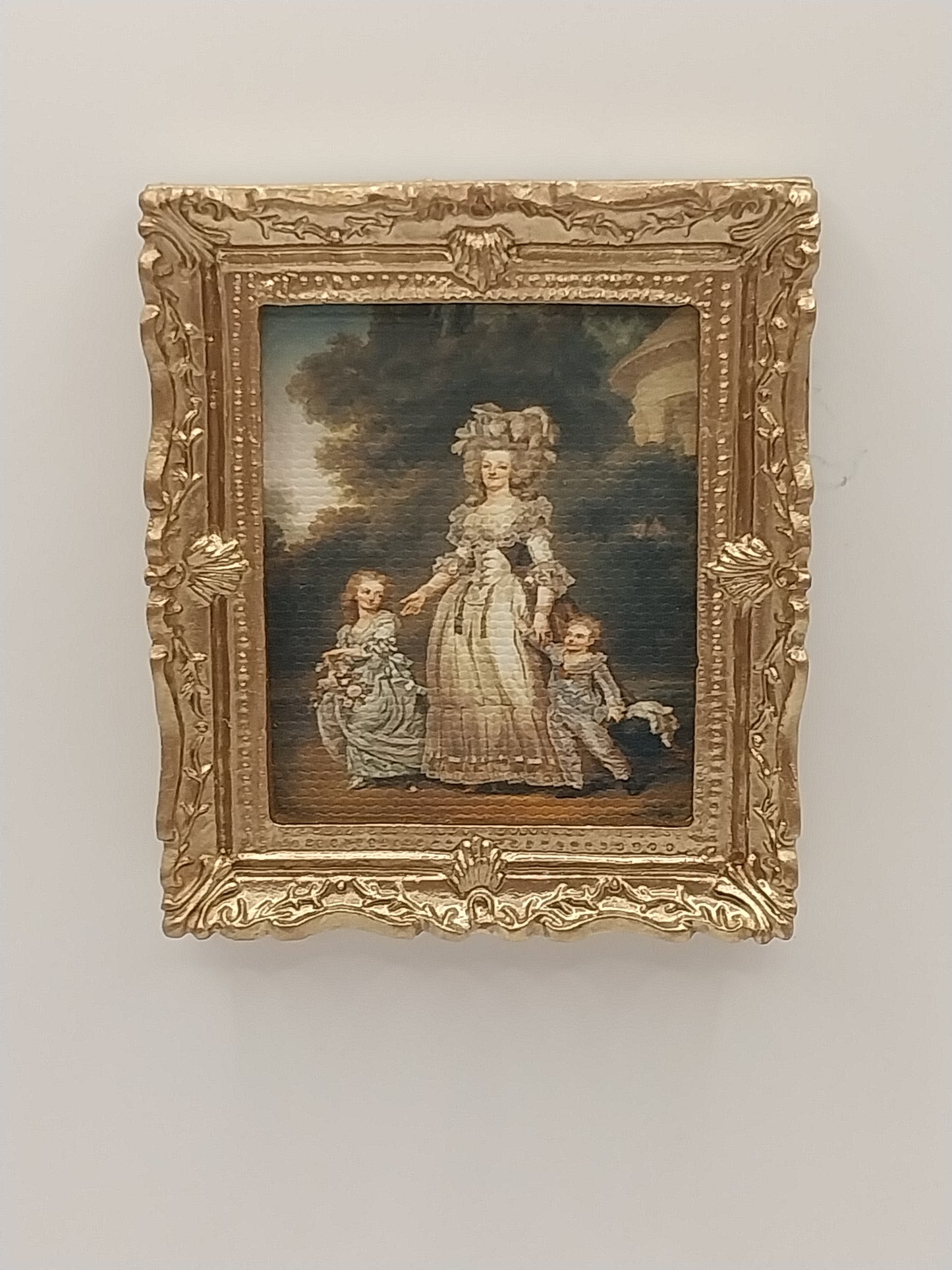 French Gold Framed Print, Mother With Children