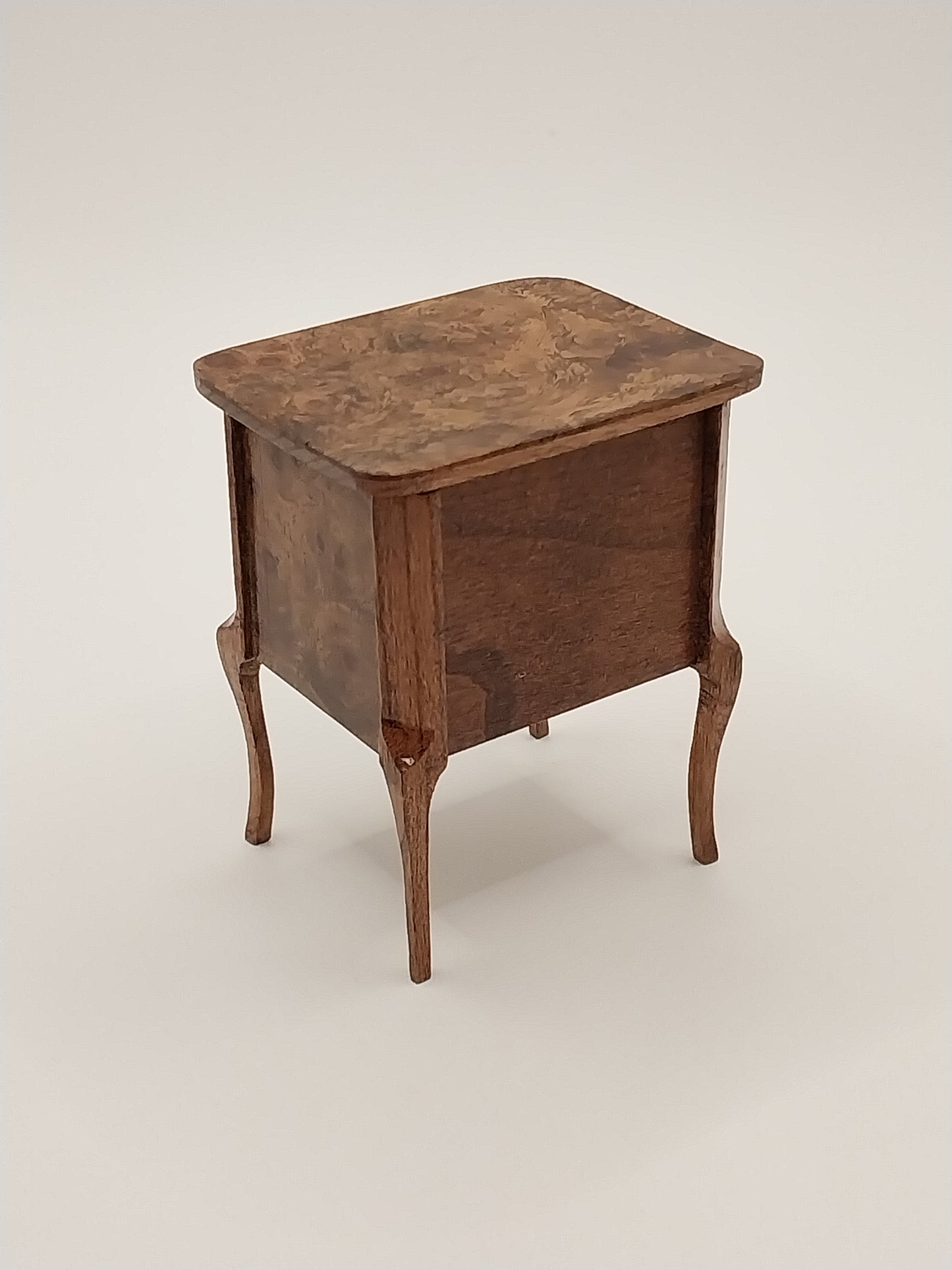Night Stand With Burl Wood, Cherry