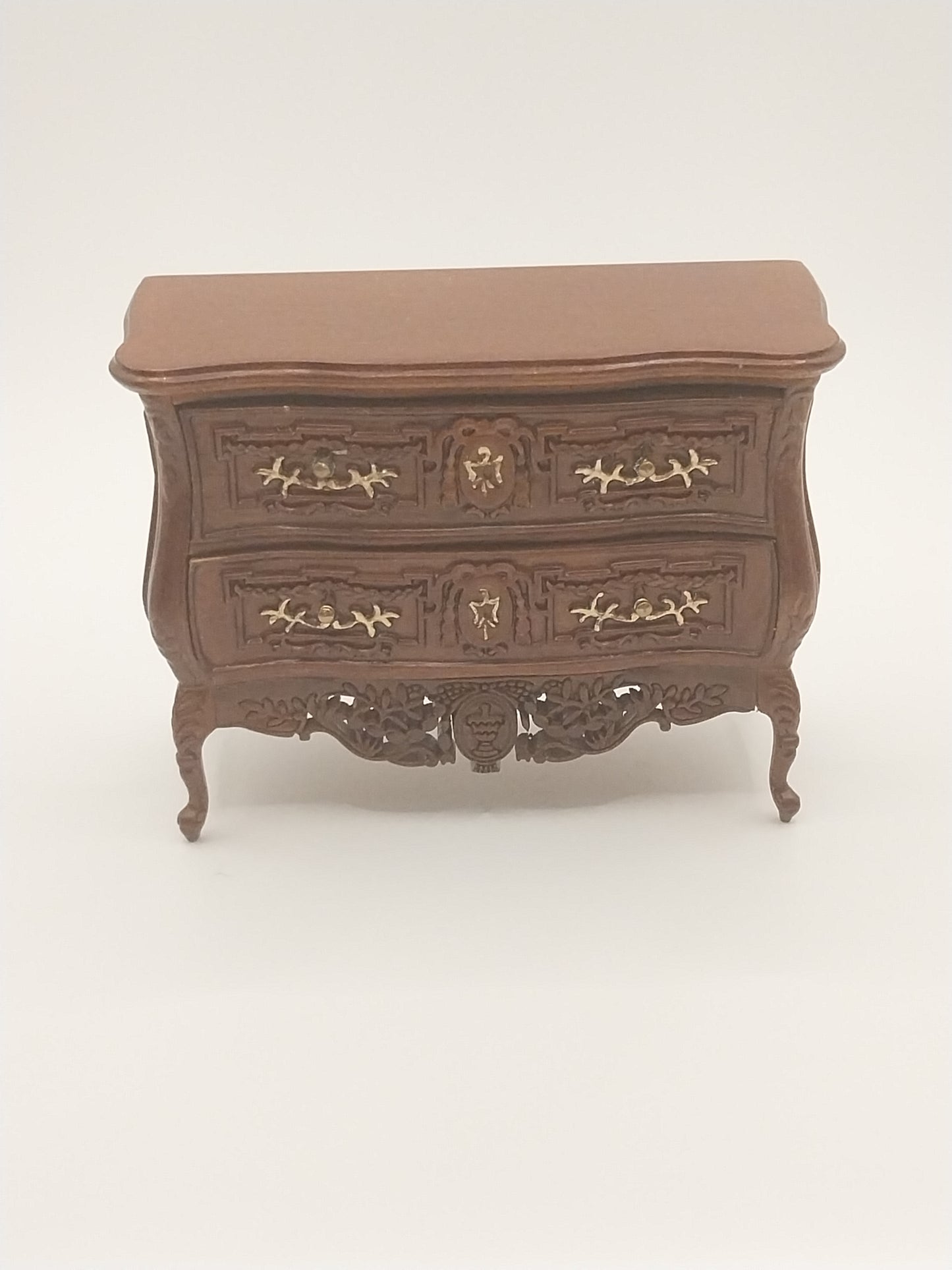 CBB1209, Rosamonde Bombe Chest, Walnut & Gold
