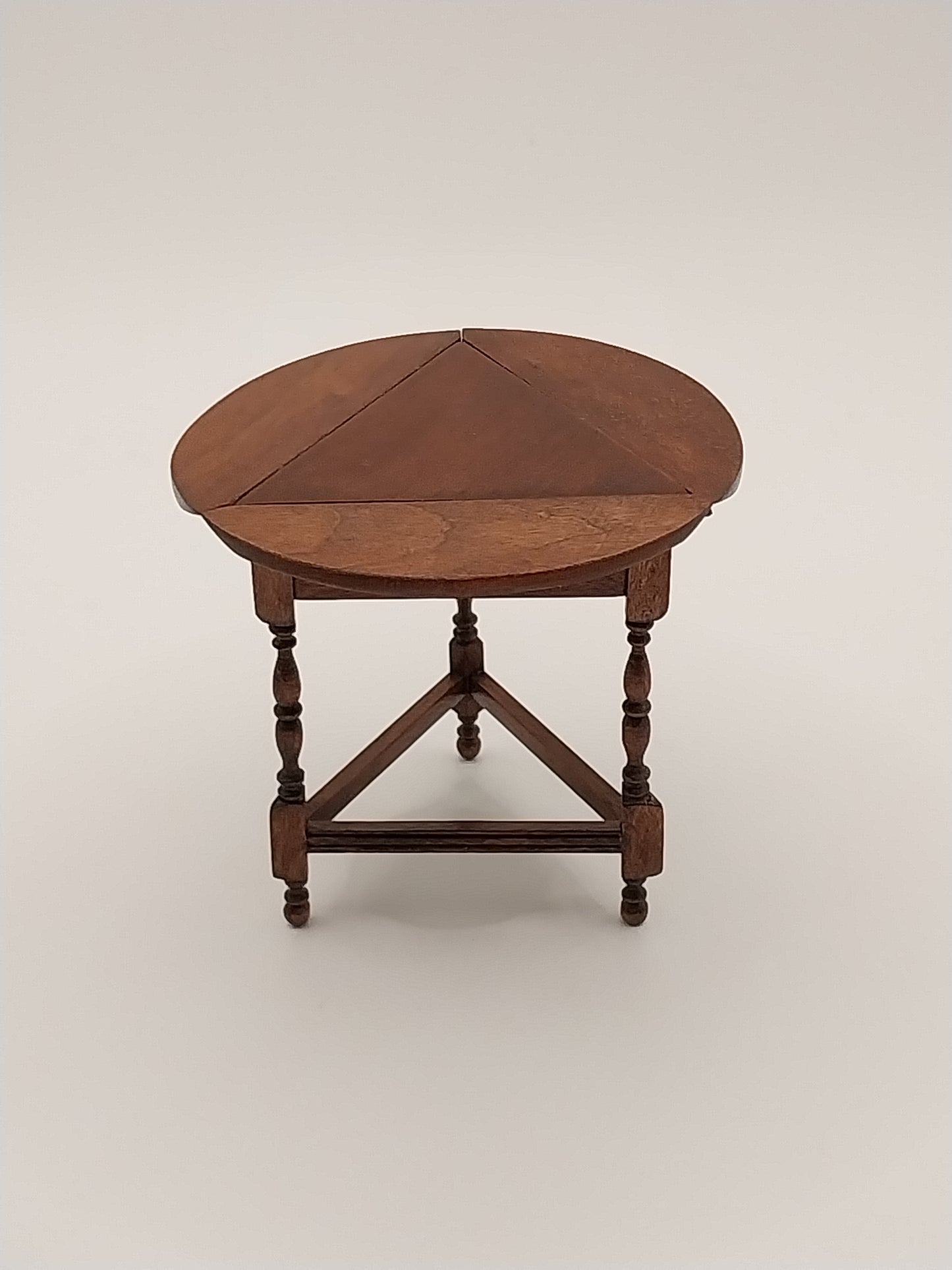Triangle Drop Leaf Table, Mahogany