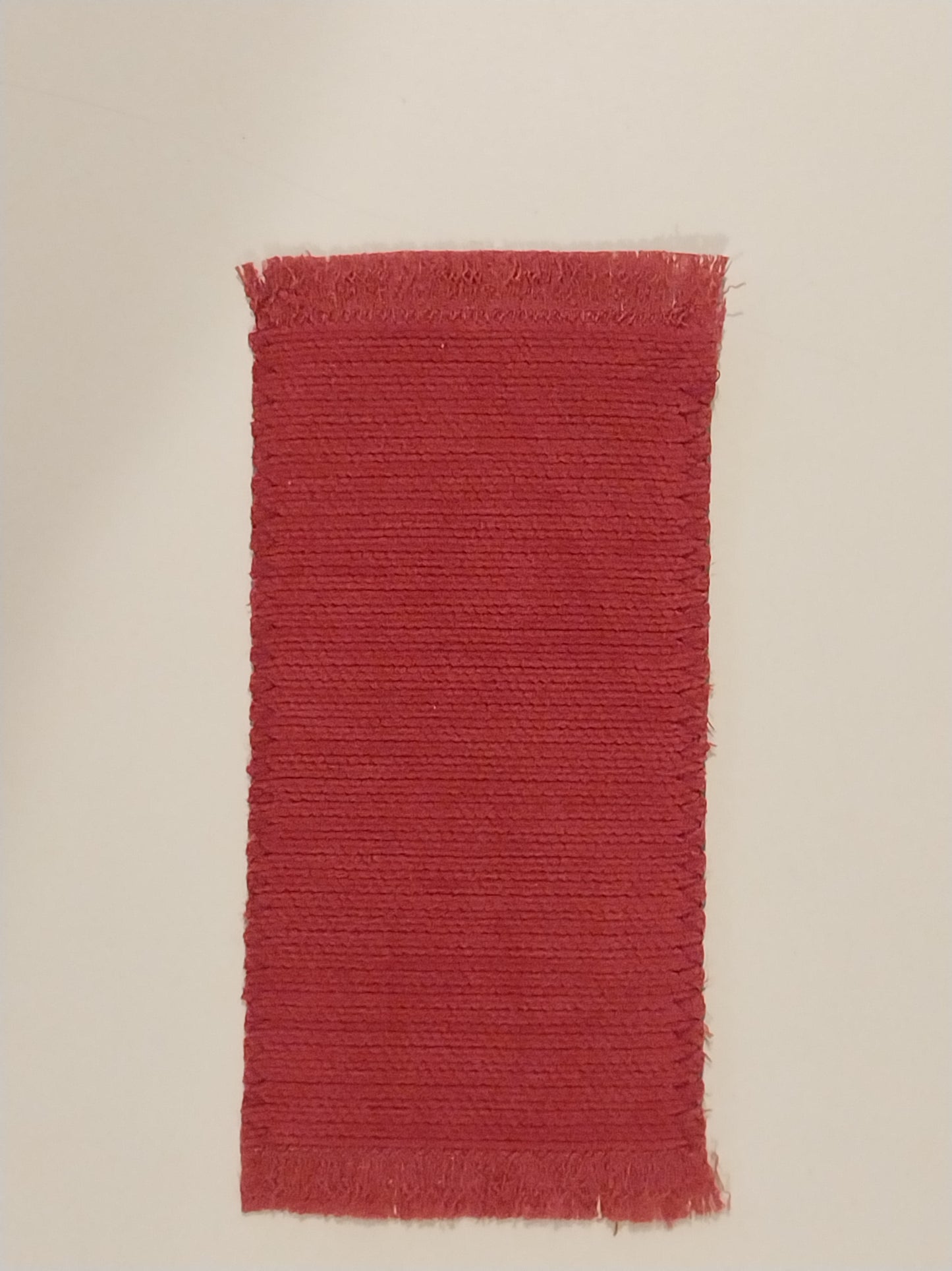 Small Rag Rug, Burgundy Red