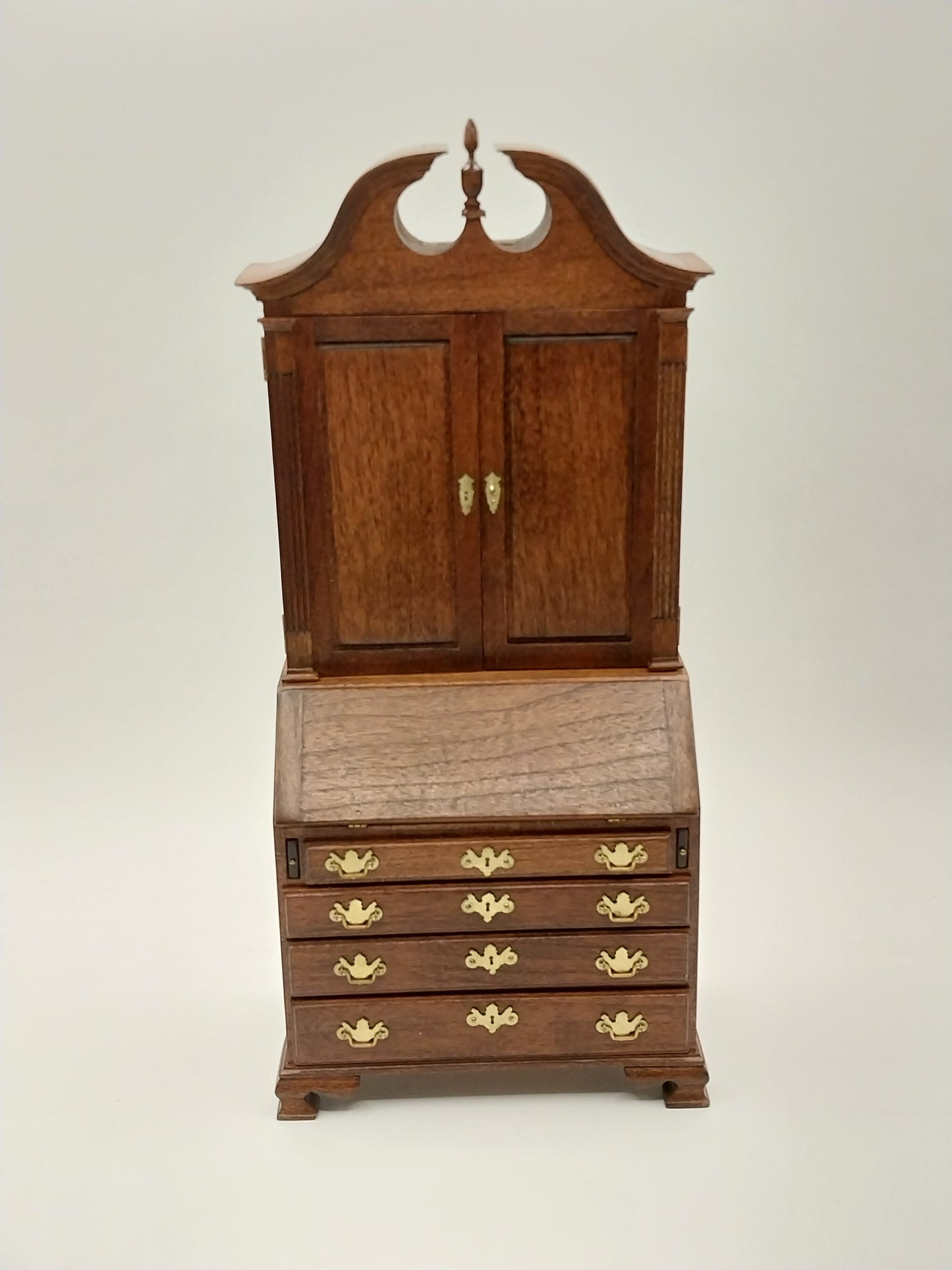 Bonnet Top Secretary Desk, Cherry
