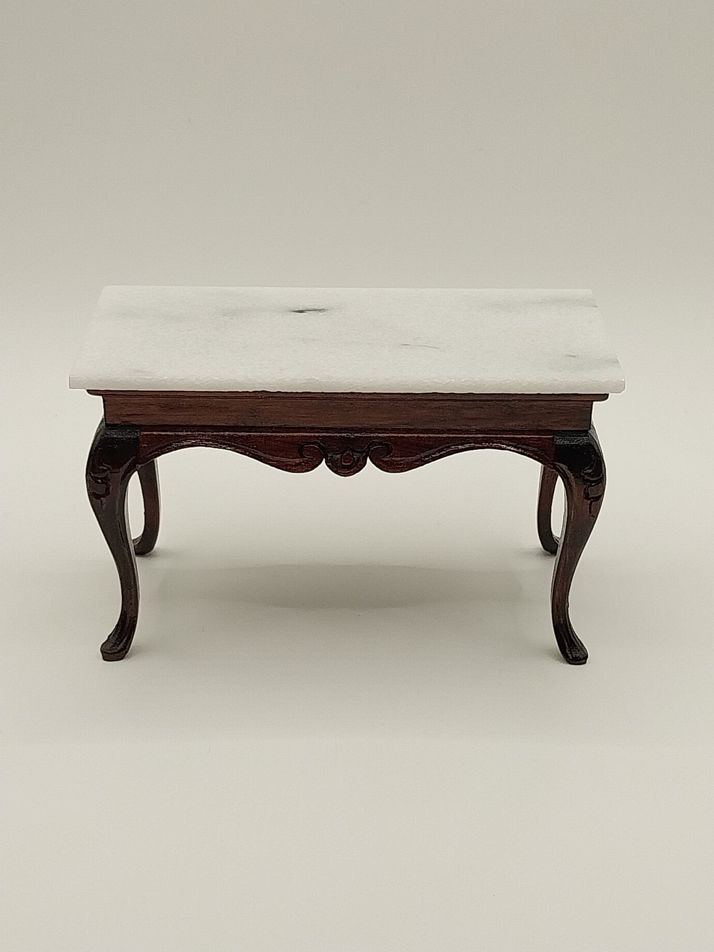 Sofa Table With Marble Top, Mahogany