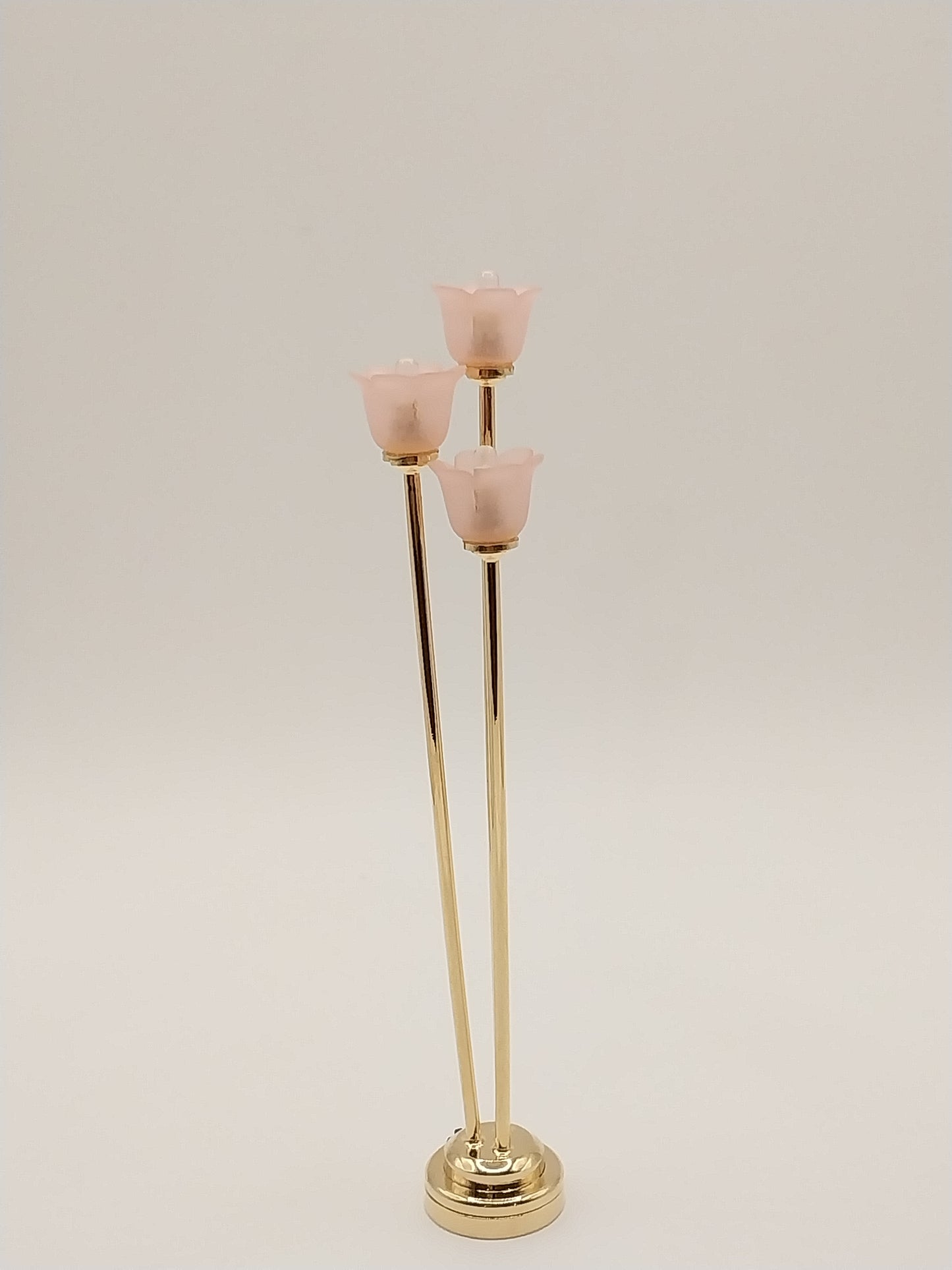 3 Pink Tulip Shade Floor Lamp, LED