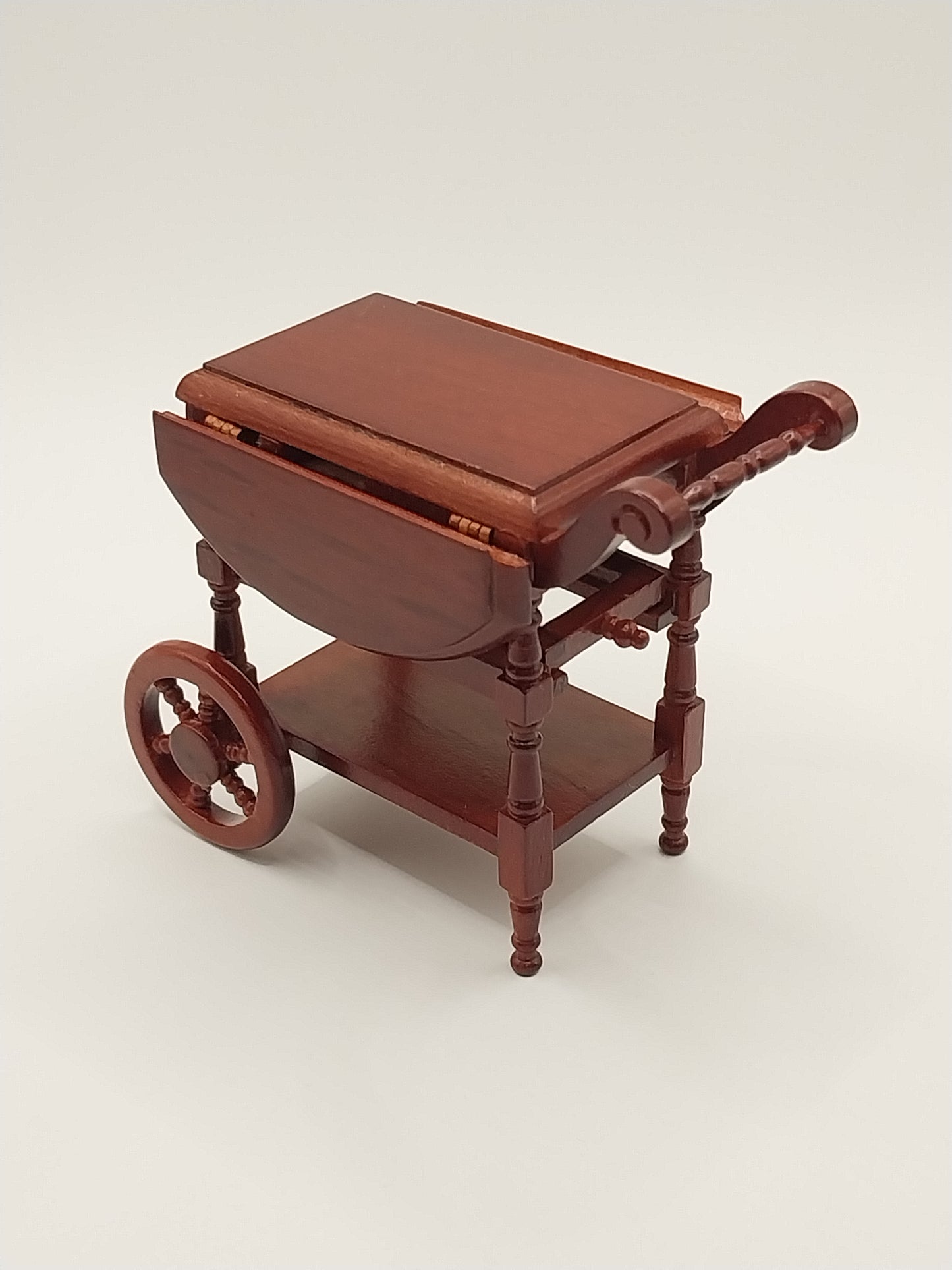 CEA326, Dropleaf Tea Cart, Mahogany