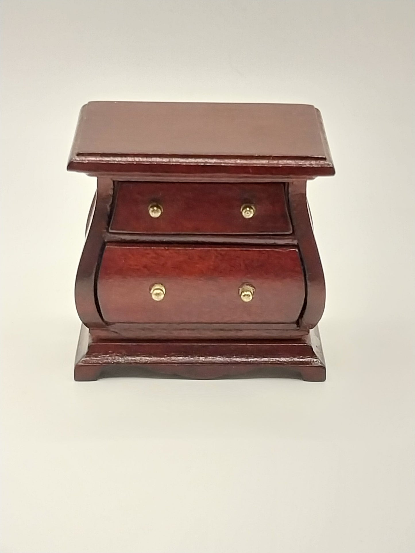 Bombe Nightstand, Mahogany