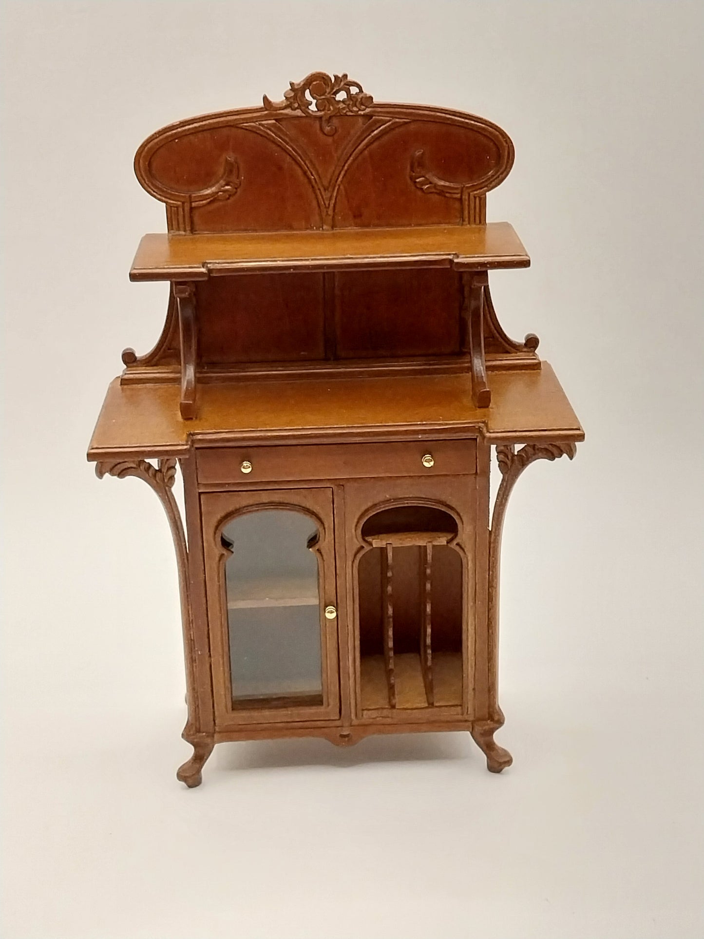 Art Nouveau Cabinet, New Walnut