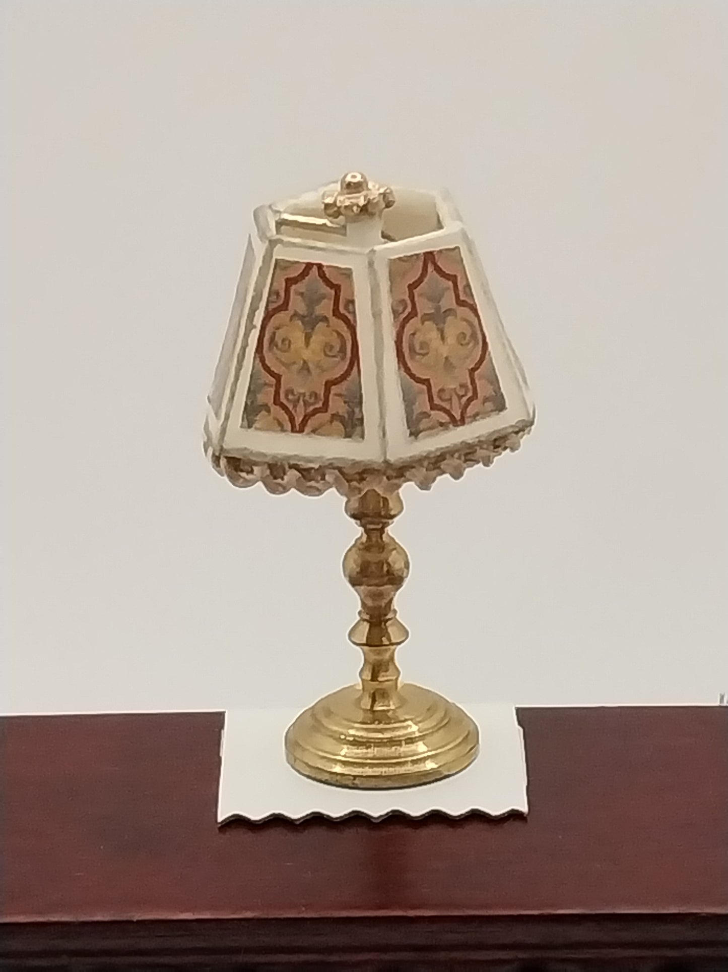 Small Table Lamp With Shade & Fringe