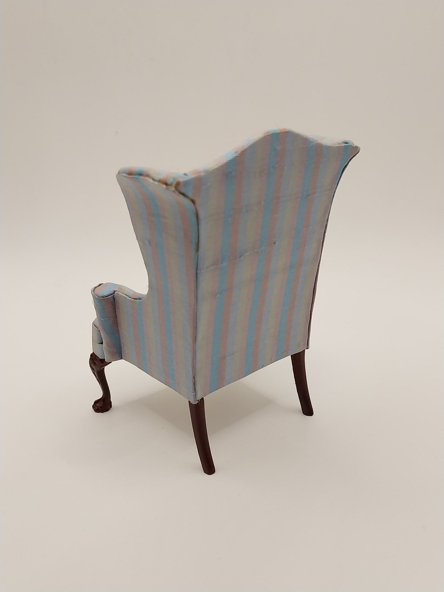 Sofa & 2 Wing Chairs, Multi Blue Stripe