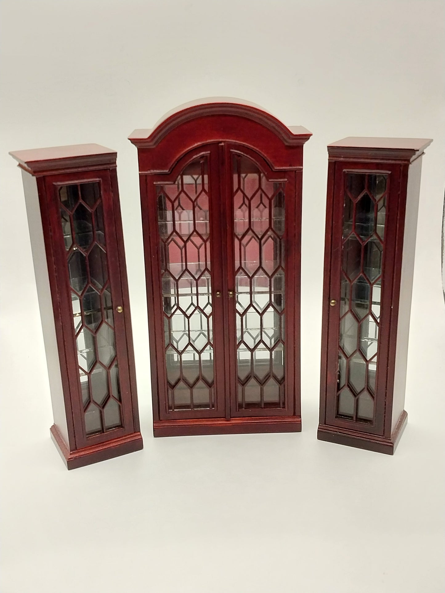 Normandy China Cabinet, Mahogany, 3pc