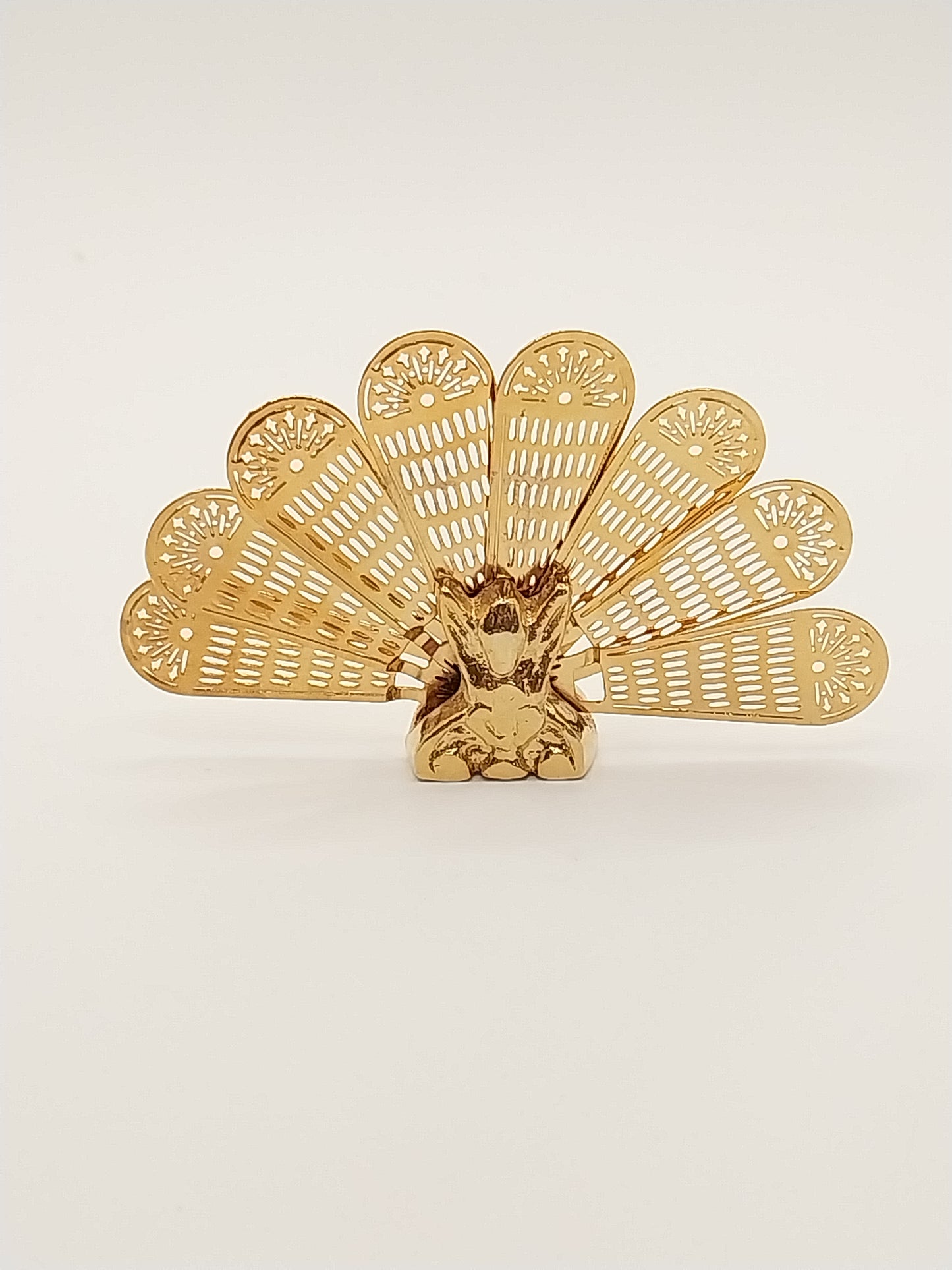 CCB0844, Peacock Fan Fireplace Screen, Brass