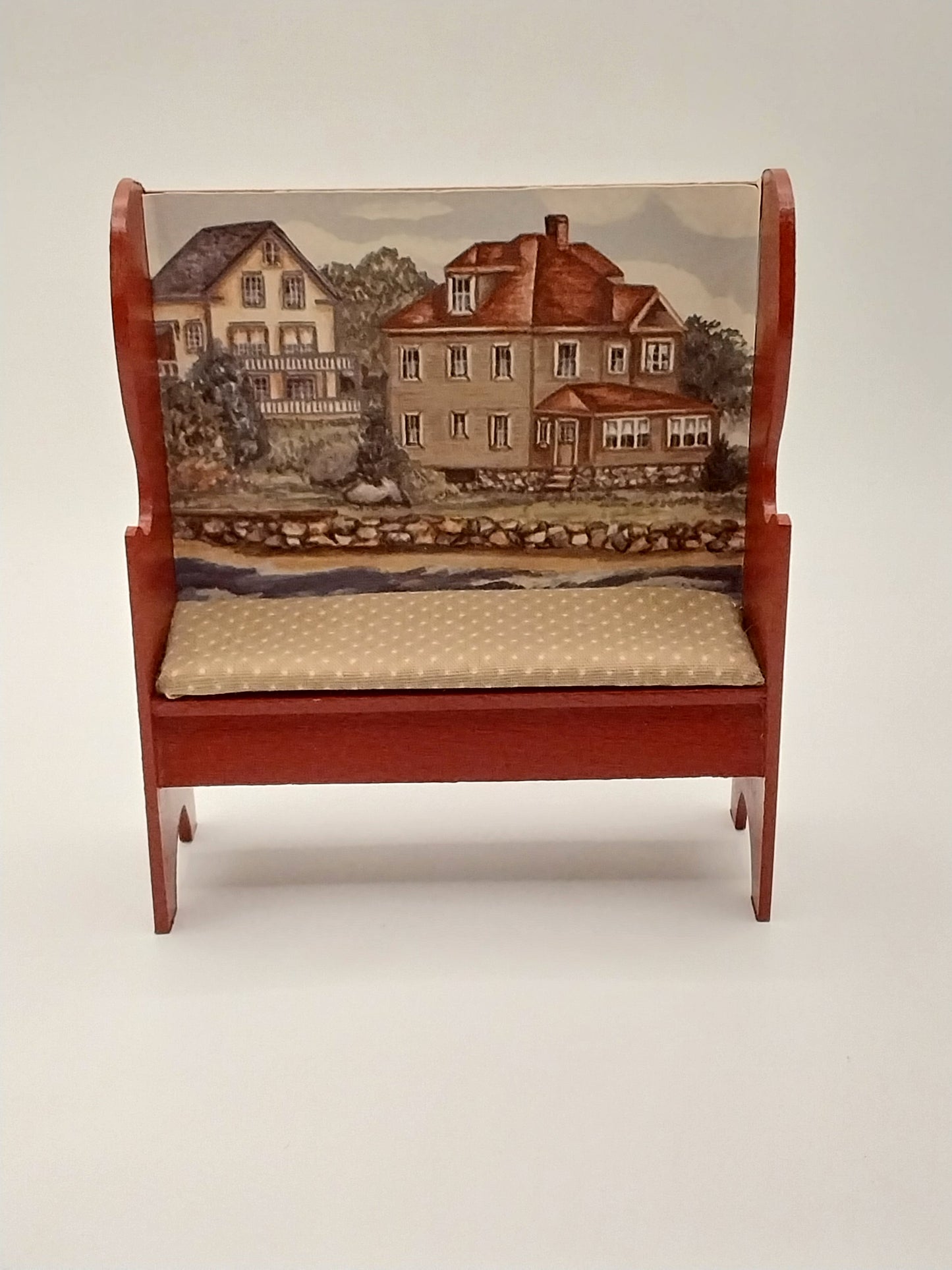 Fireside Bench With Scene, Barn Read