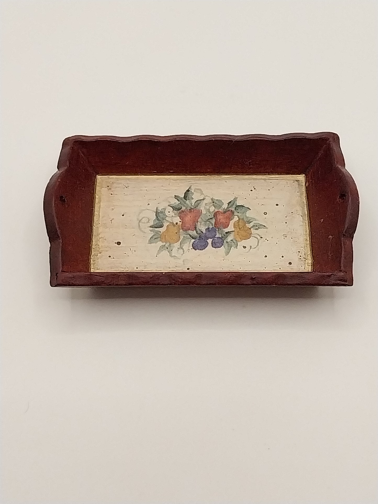 CRH1135, Tray, Rectangle, Mahogany Handpainted