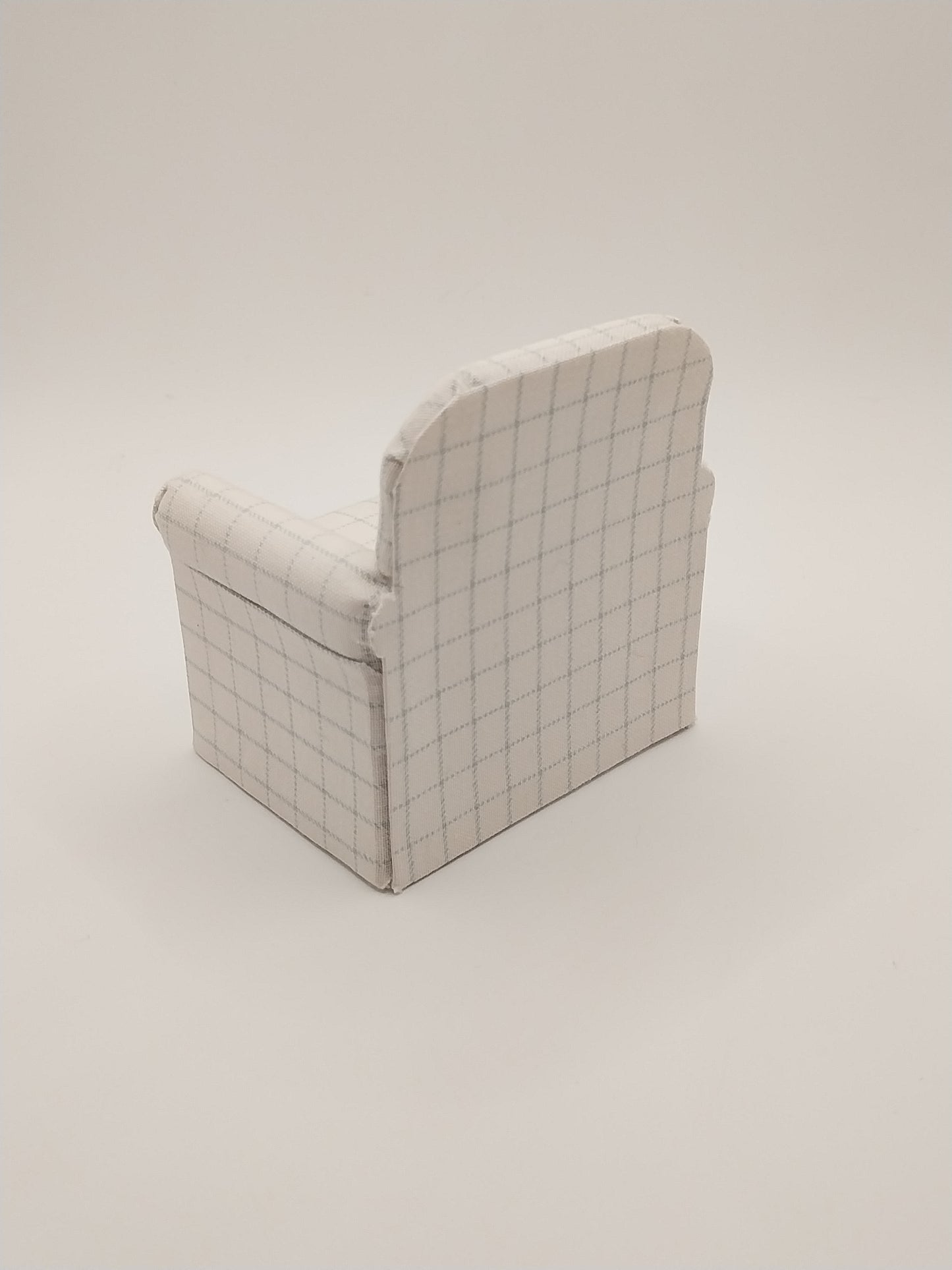 Living Room Set, Cream & Blue Square, 2pc