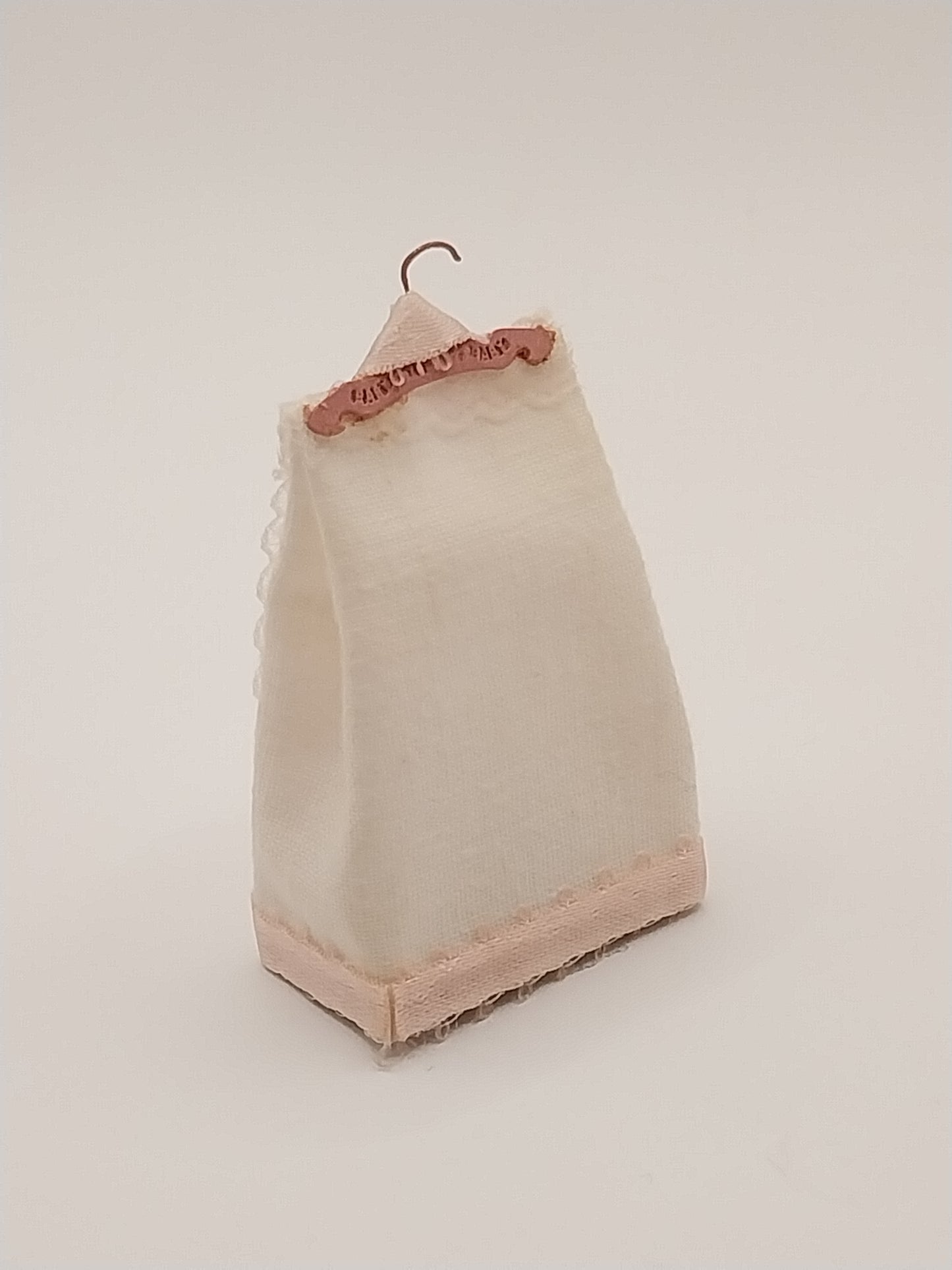 Diaper Stacker, White With Pink Trim