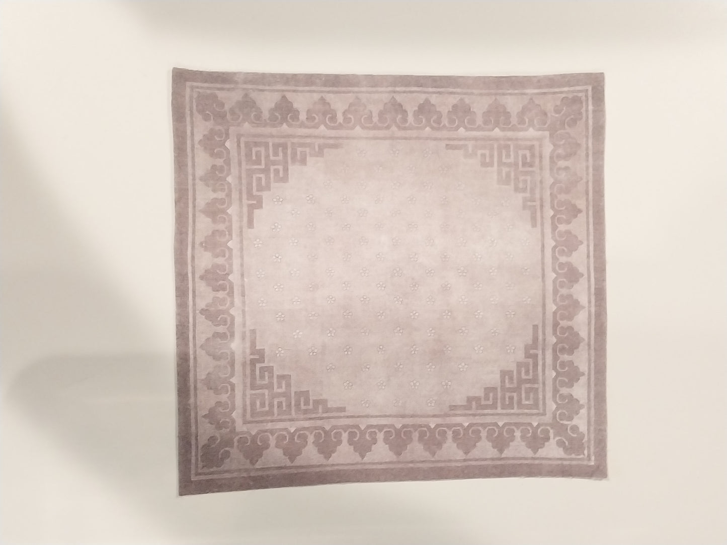 Rug, Square, Brownish Plum Tan