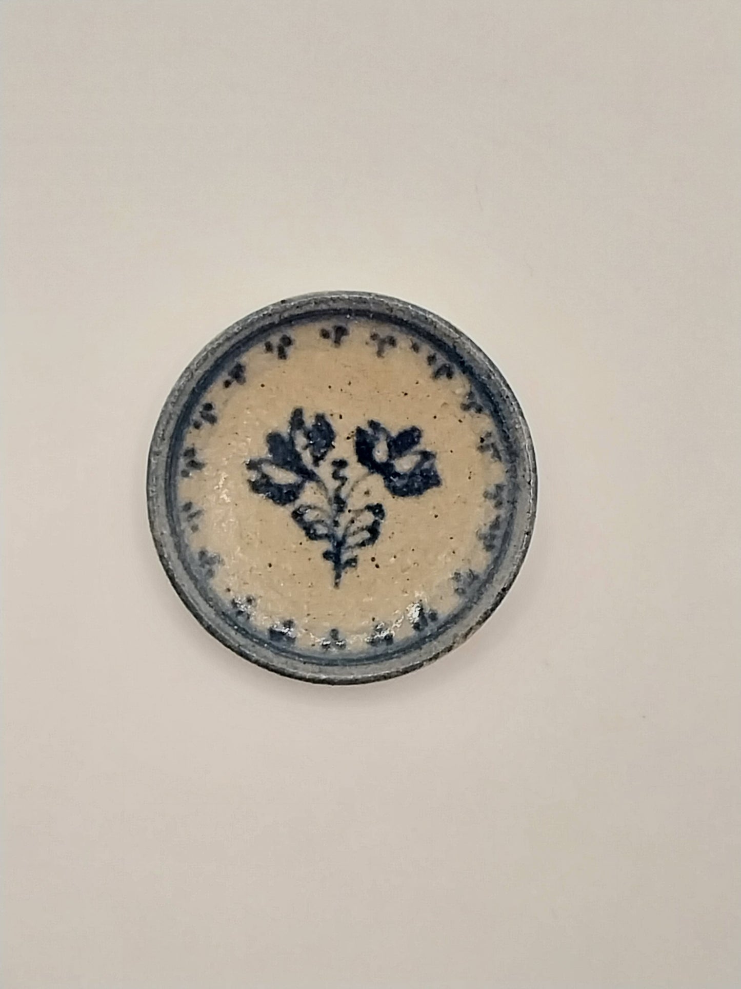 Stoneware Plate, Floral, D