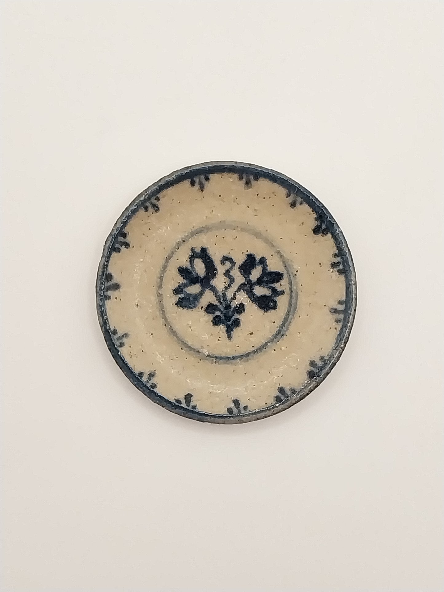 Stoneware Plate, Floral, E