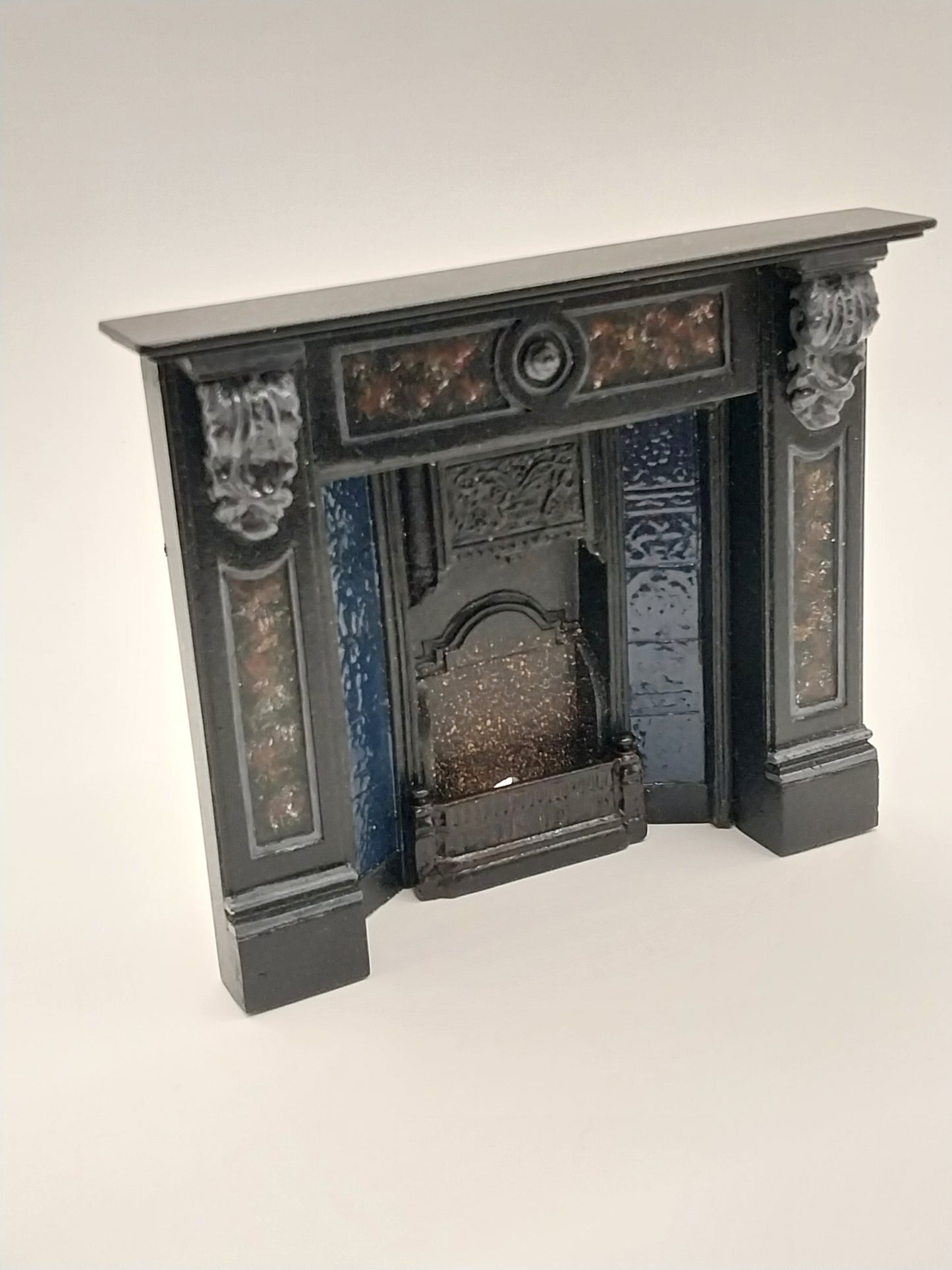 Late Georgia Victorian Fireplace Mantel, Slate, Faux Panels