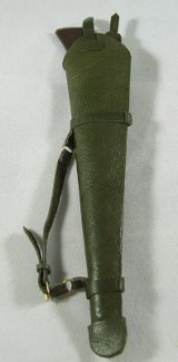 Leather Gun Bag & Belt, Gun, Green