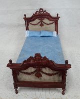 Jeanne Swag Bed with Cane New Walnut