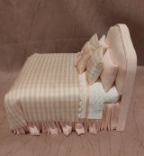 Double Bed, Pink Silk Check