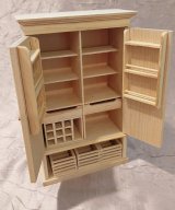 Craft Armoire with Crates, Unfinished