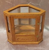 Corner Shoppe Display Case, Fruitwood