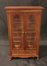 American Victorian Display Cabinet, Walnut, Large