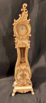 CarvedTall French Clock, Carved, Unfinished