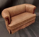 Modern Club Sofa, Oxford, Mahogany