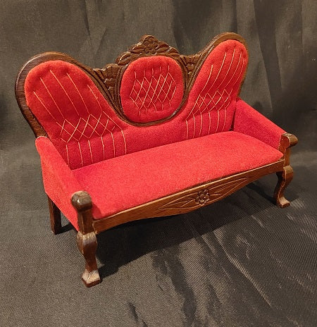 CPM0084, Victorian Medallion Sofa, Red