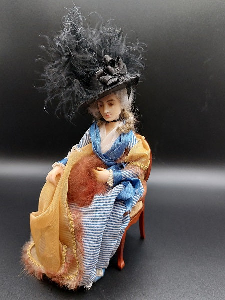 porcelain doll blue dress Red, White & Blue Square Dance Outfit L / Navy main image 0