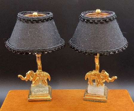 Elephant Lamp, Pair