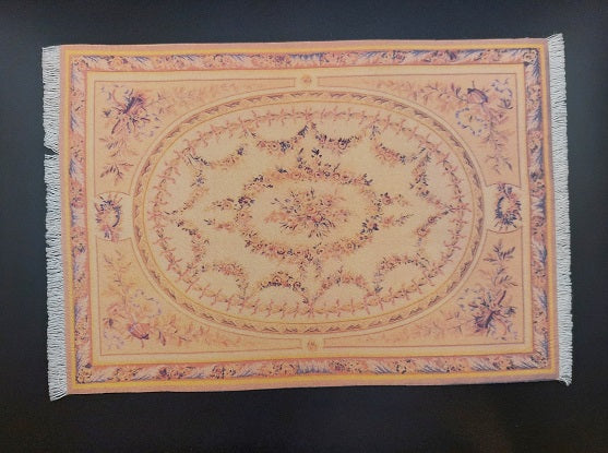 Rug, Rectangular, Peach Floral