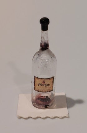 Empty Glass Bottle of Burg Wine