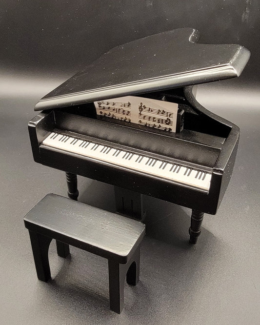 Baby Grand Piano & Bench, Black Disc