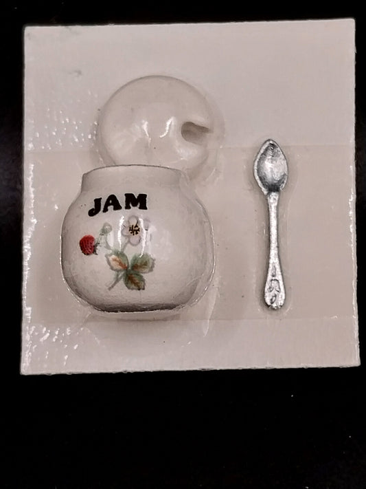 CEA080, Jam Jar with Lid & Spoon, Strawberry