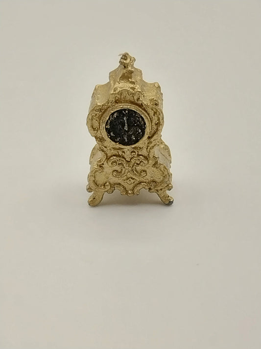 Mantel Clock, Gold with Black Face