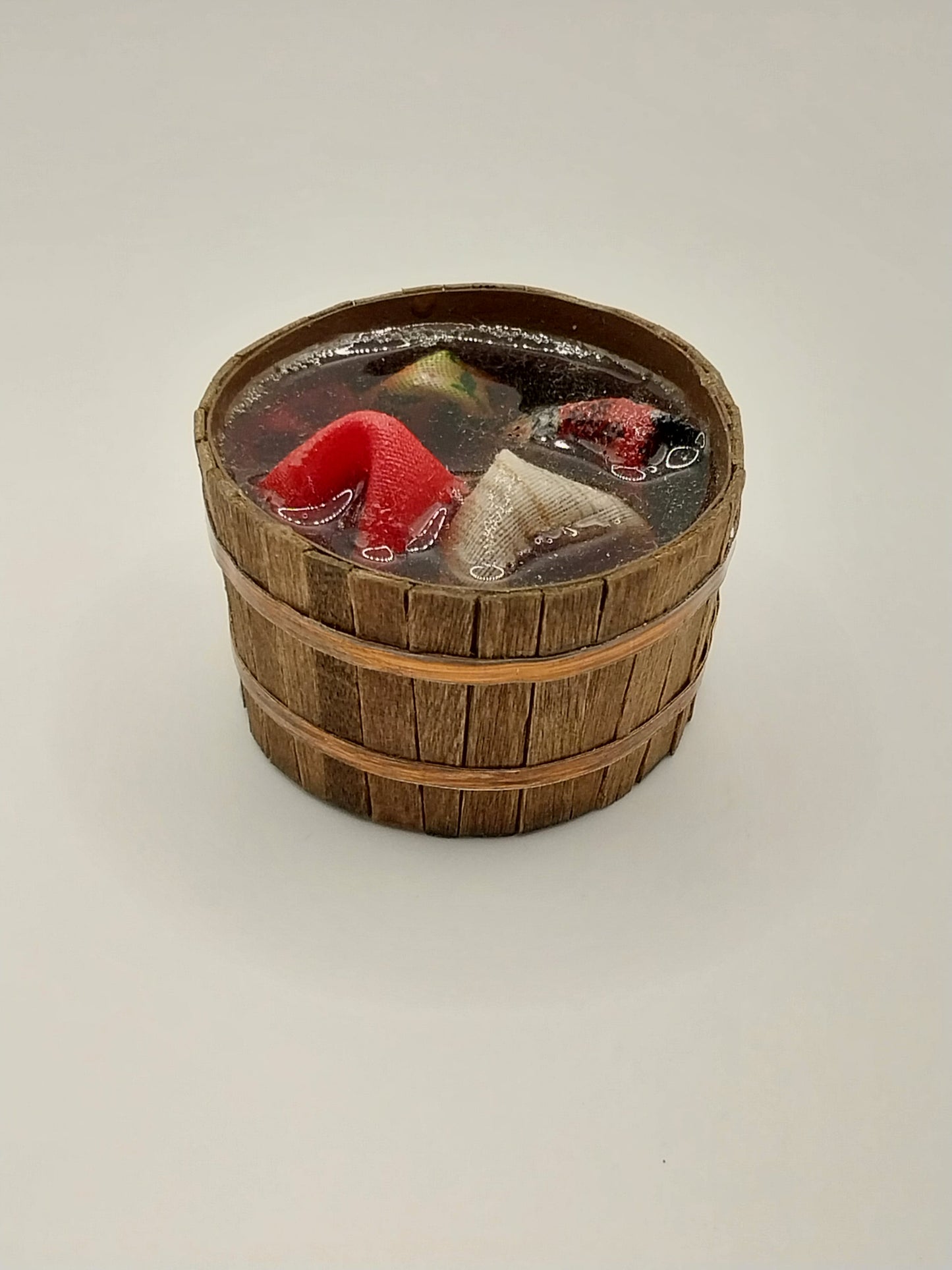 Wooden Wash Tub, Filled