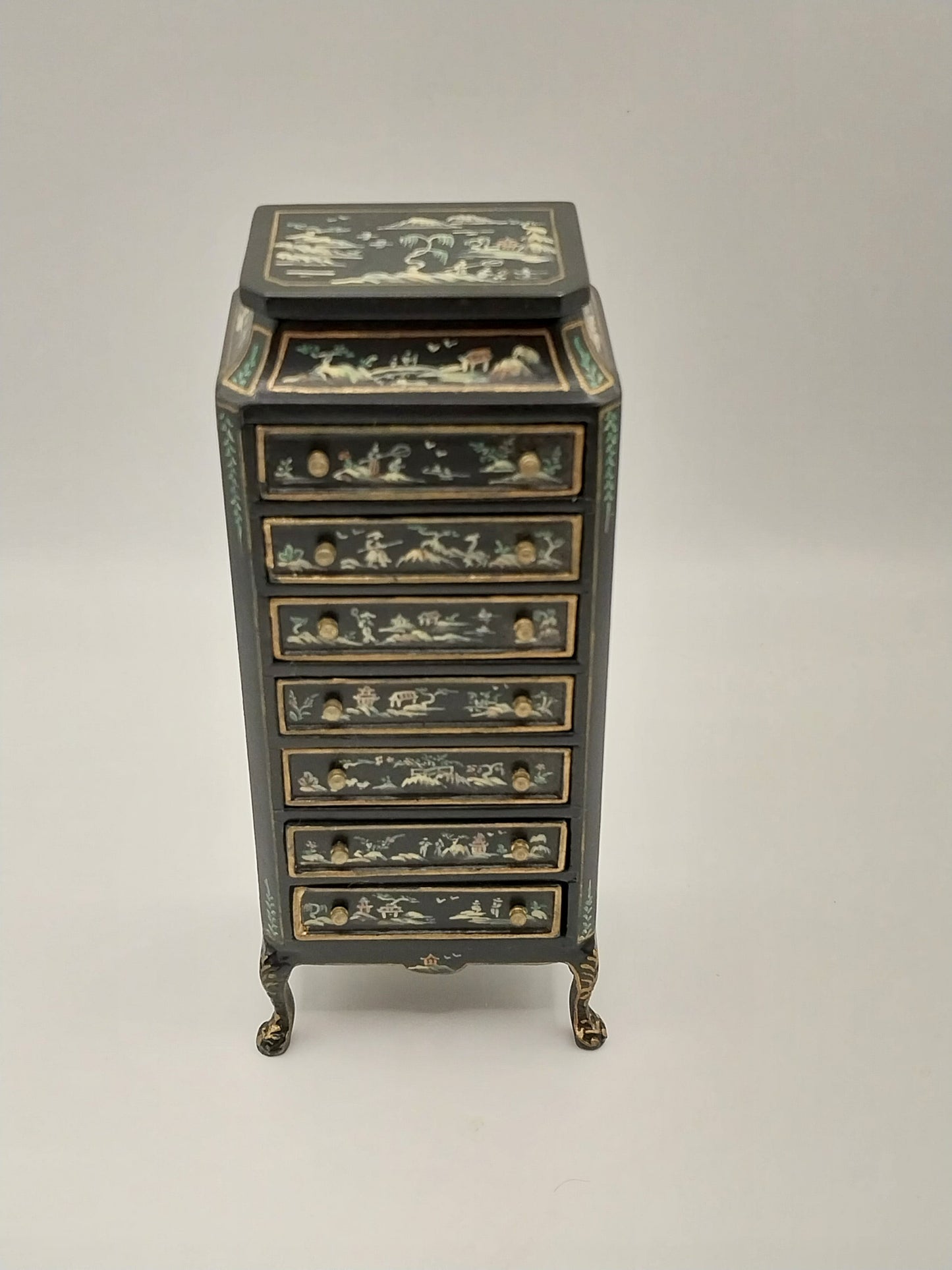 Collector Cabinet With Flip Top, Handpainted LTD