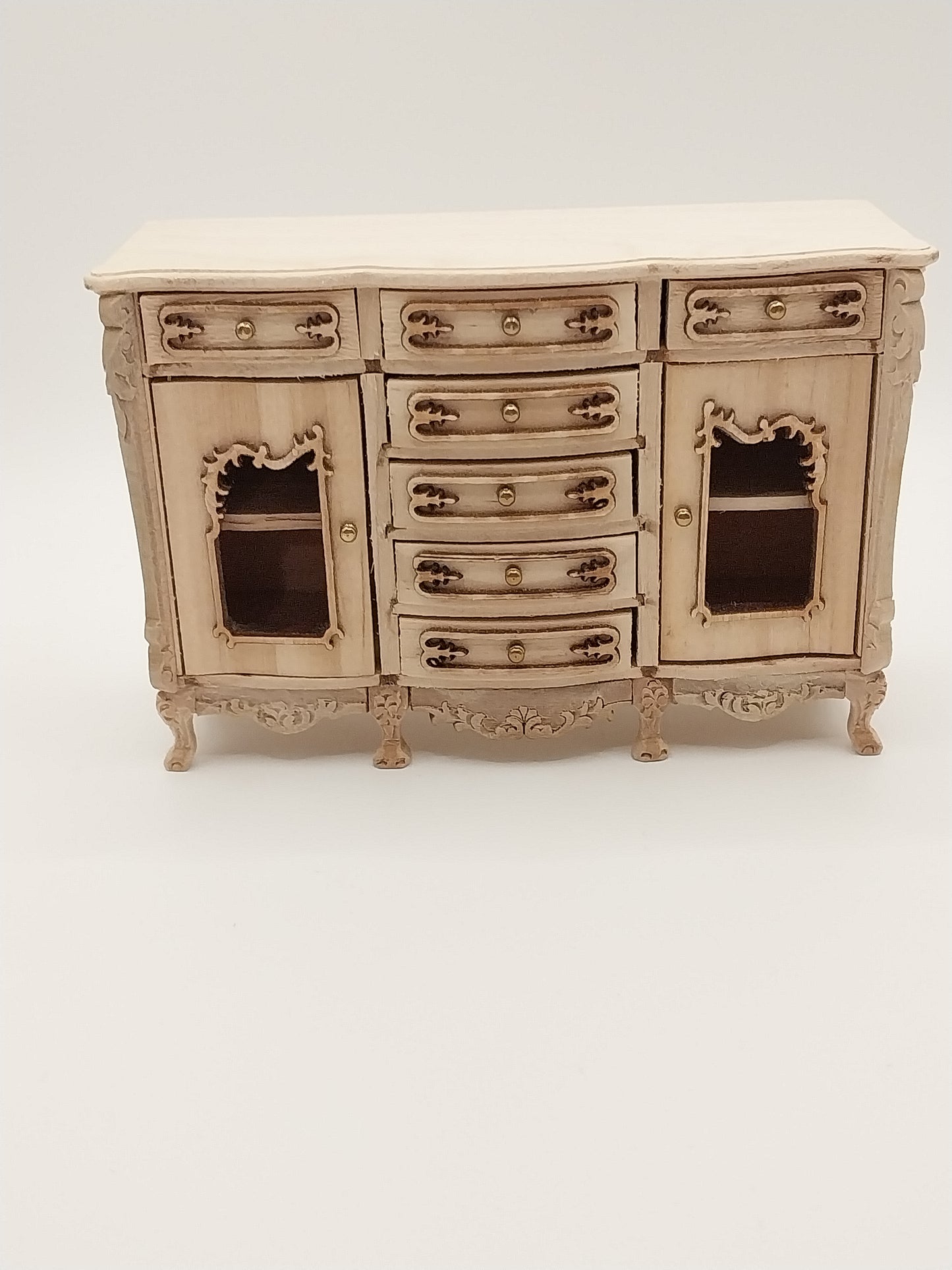 Fancy Carved Side Board, Unfinished