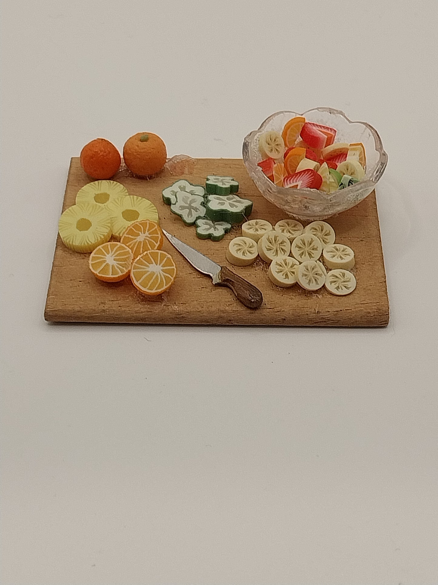 Fresh Fruit Salad In The Making Board