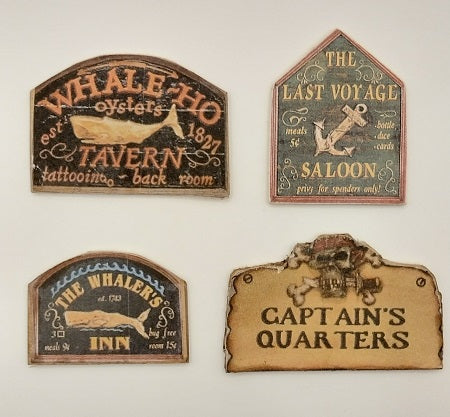 Nautical Signs, Wood, Assorted